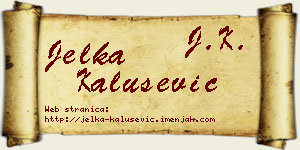 Jelka Kalušević vizit kartica